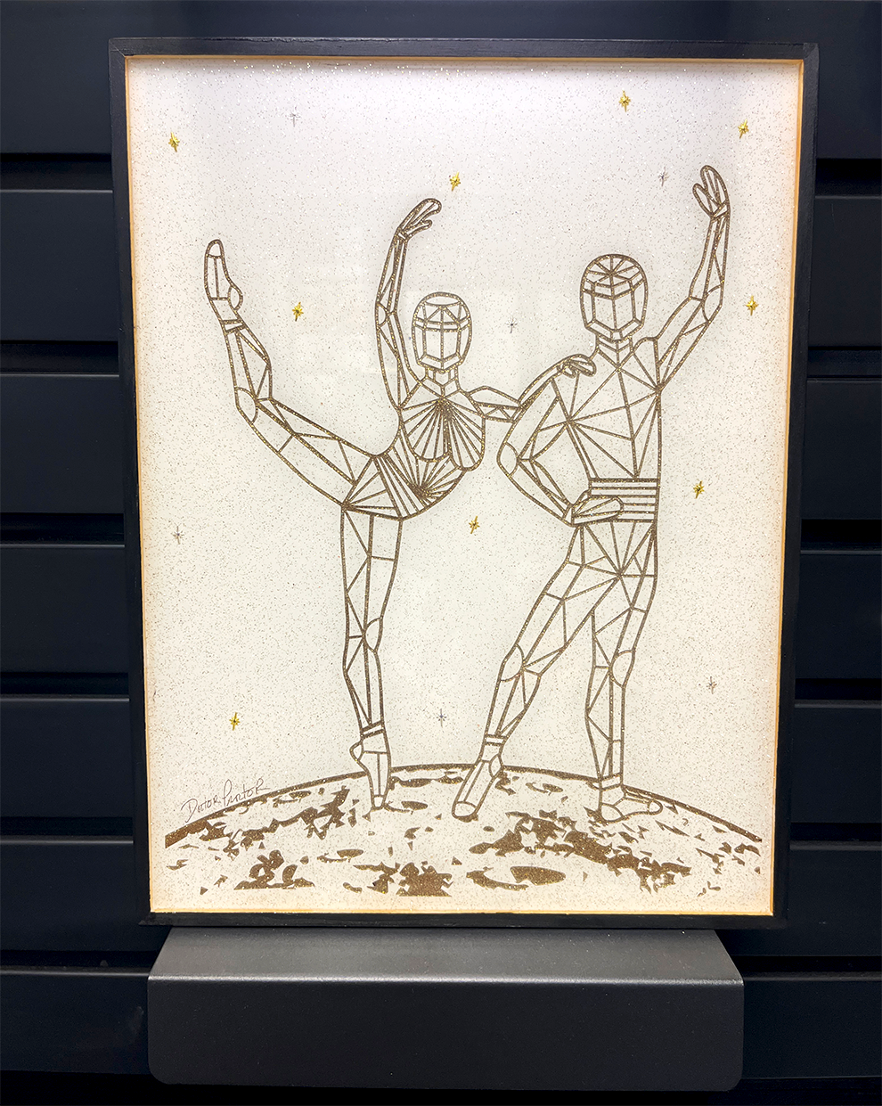 Champions on the Moon Resin Pour 11" x 14"