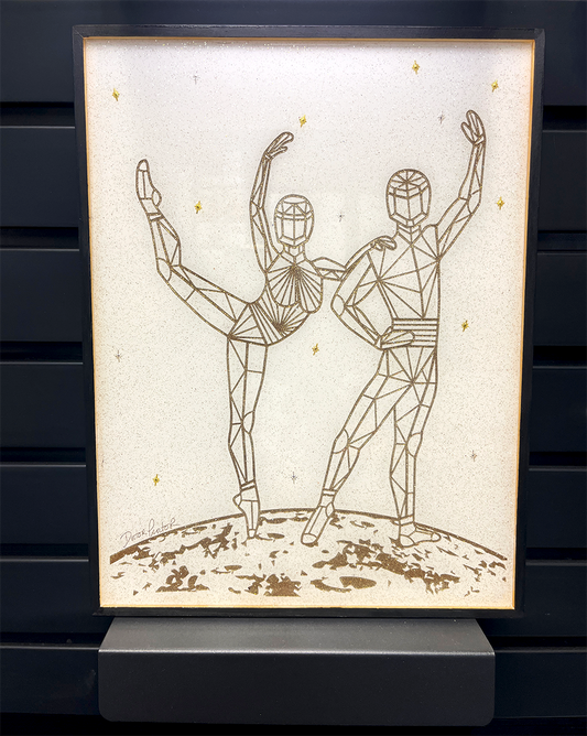 Champions on the Moon Resin Pour 11" x 14"