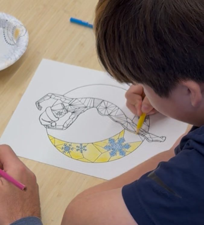 Holiday Moon Naut Loose Canvas Kit