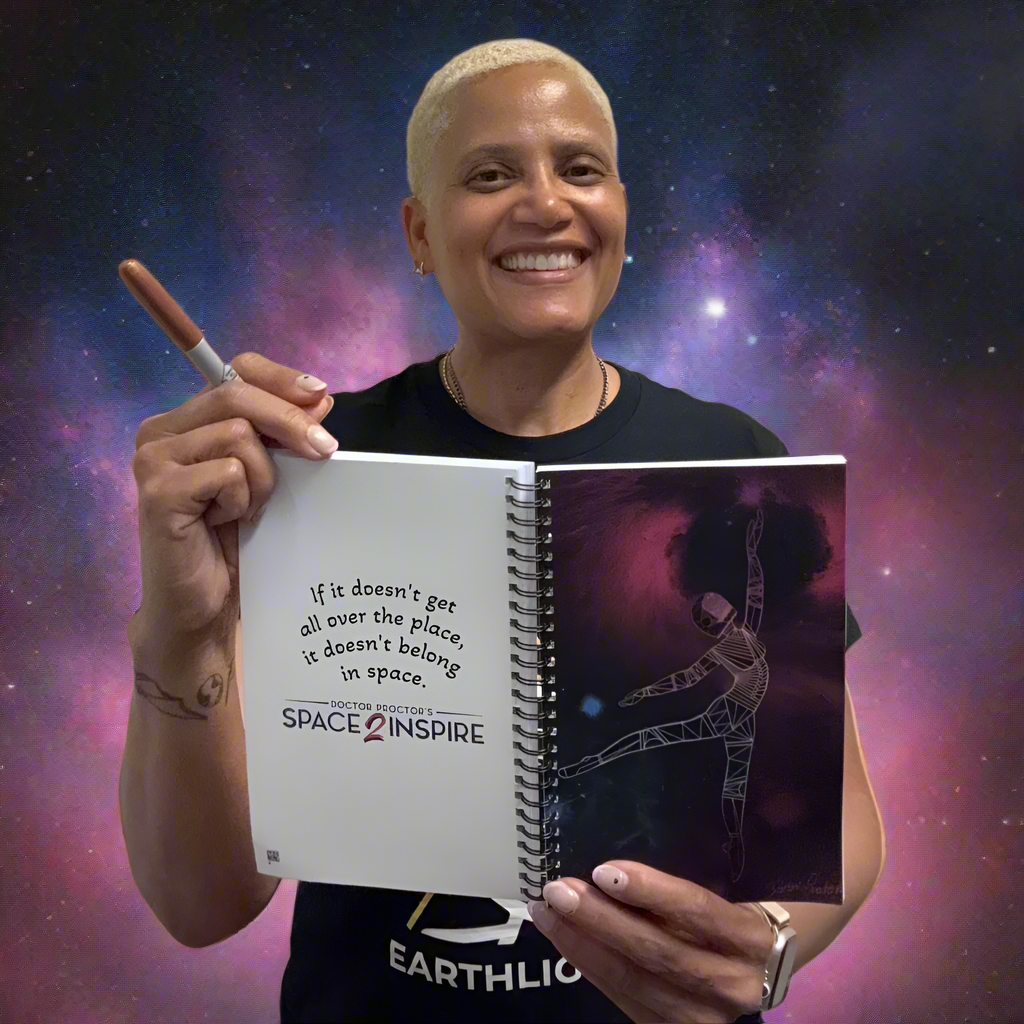 Afrobotica Pointe Nebula Spiral notebook