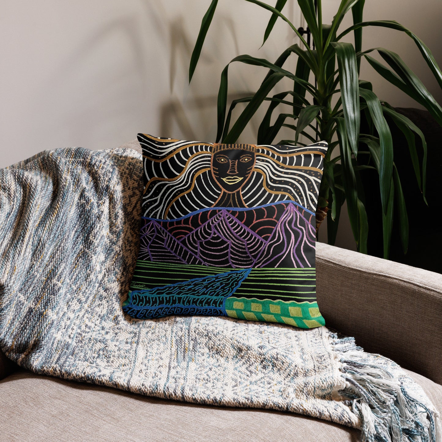 AfroGaia Rising Pillow