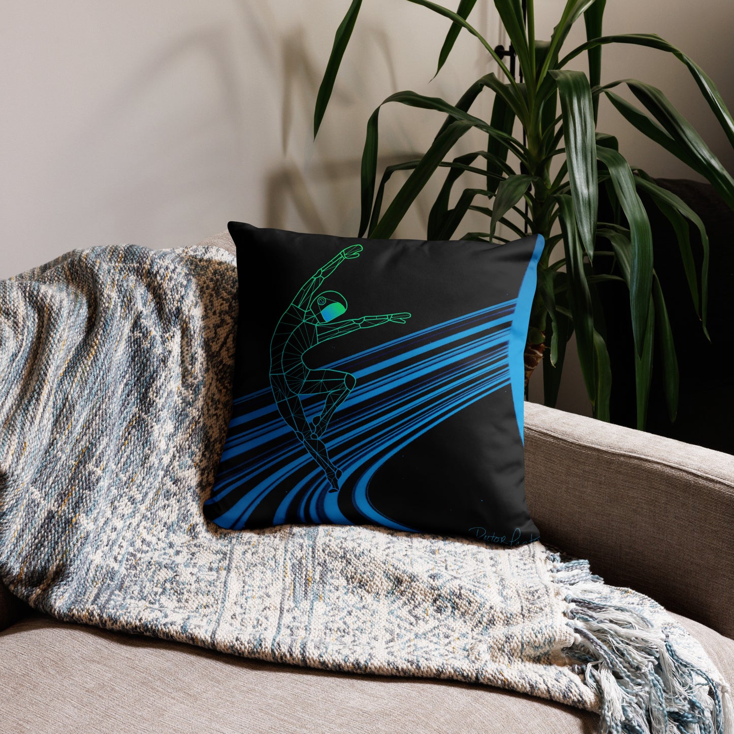 Afroboticus Stellar Drift Pillow