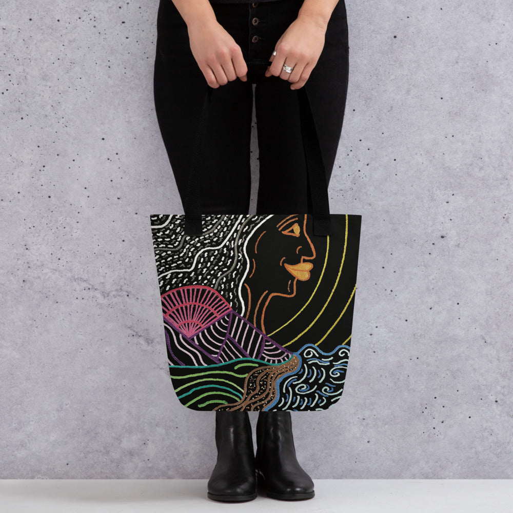 She's Waiting Tote bag