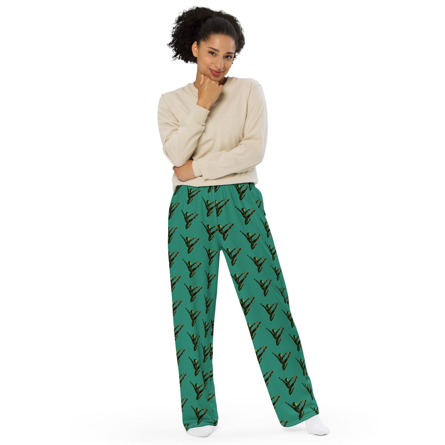 Afroboticus Emerald unisex wide-leg pants