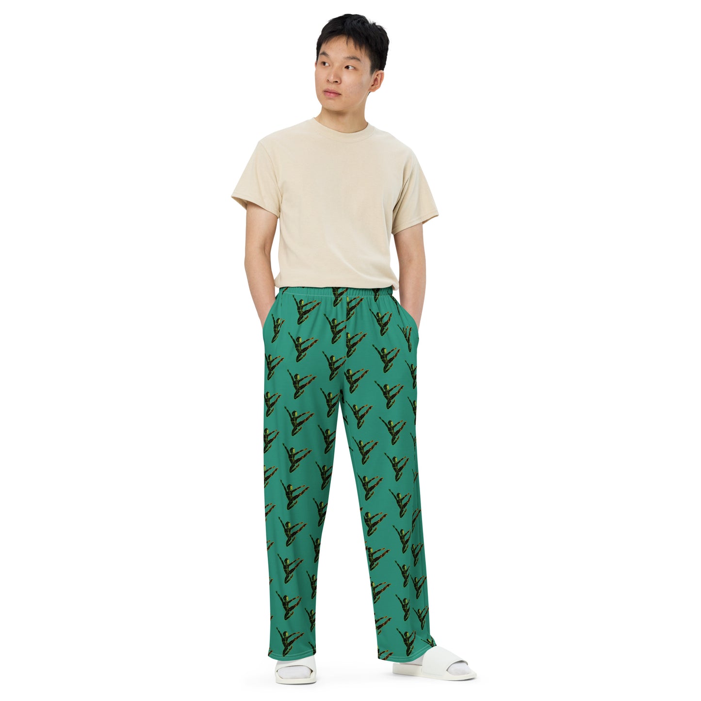 Afroboticus Emerald unisex wide-leg pants