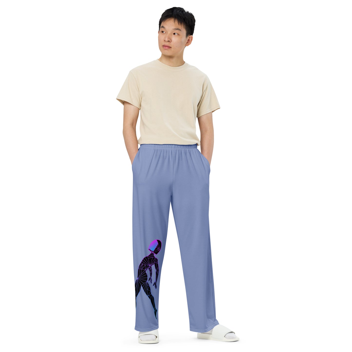 All-over print unisex wide-leg pants