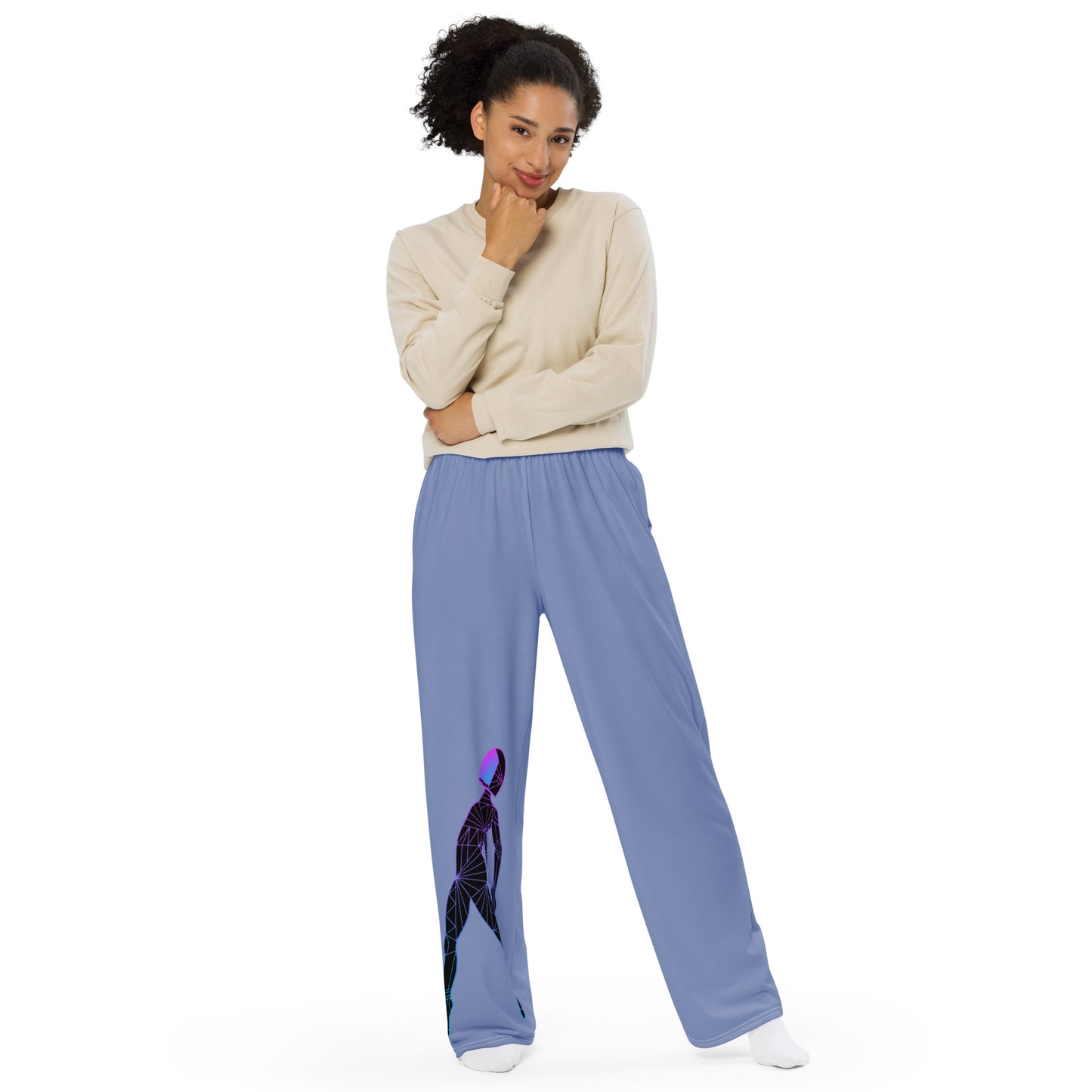 All-over print unisex wide-leg pants