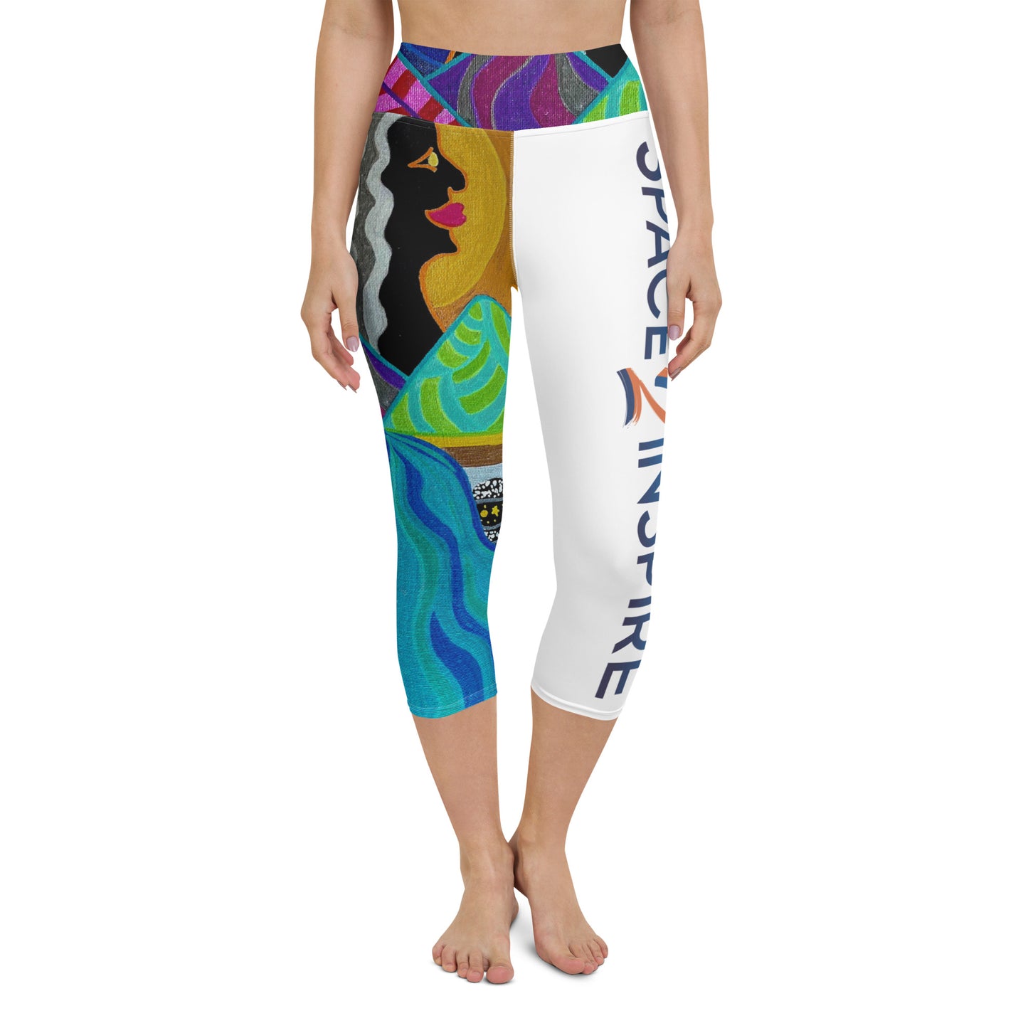 AfroGaia Night Light Yoga Capri Leggings