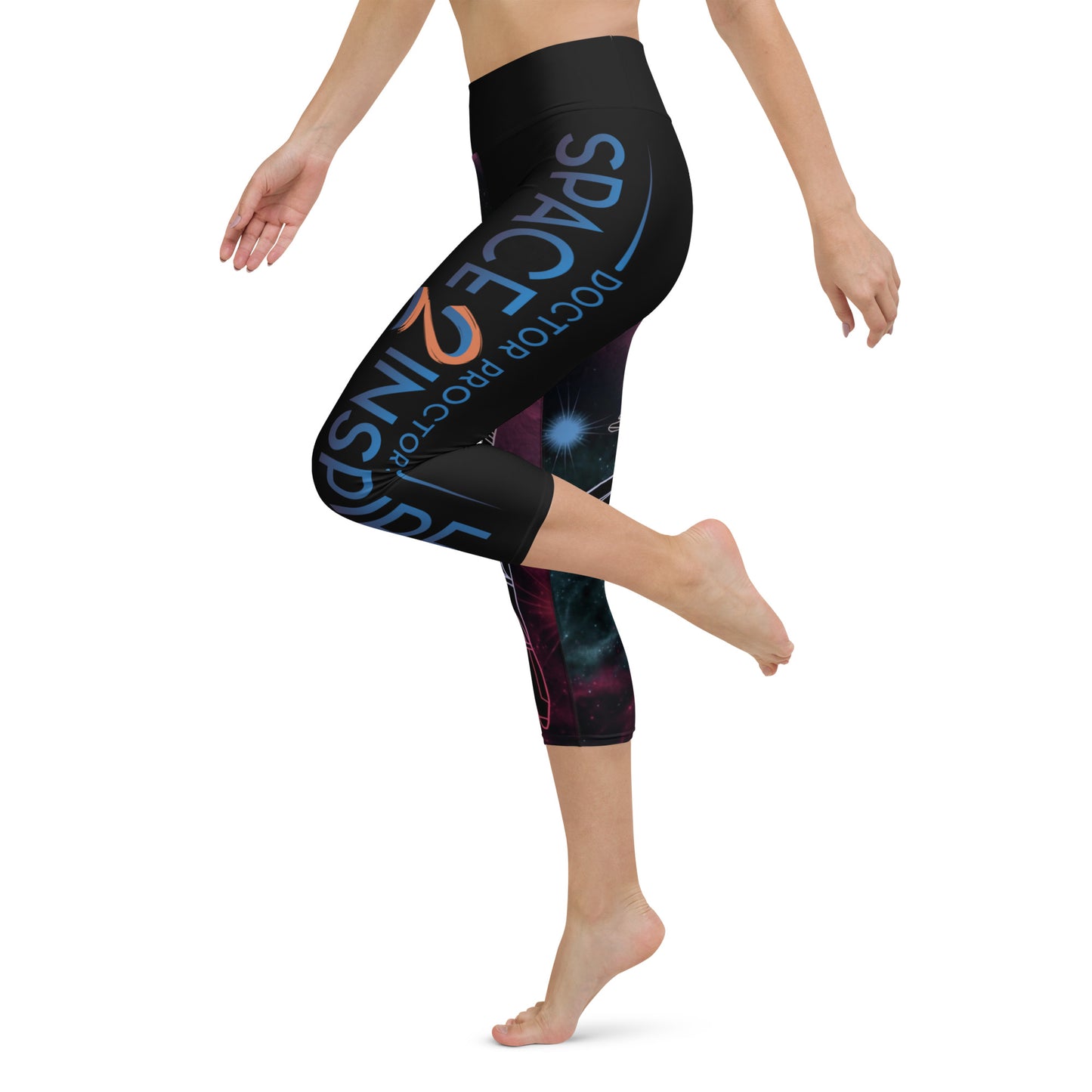 Afrobotica Pointe Nebula Yoga Capri Leggings