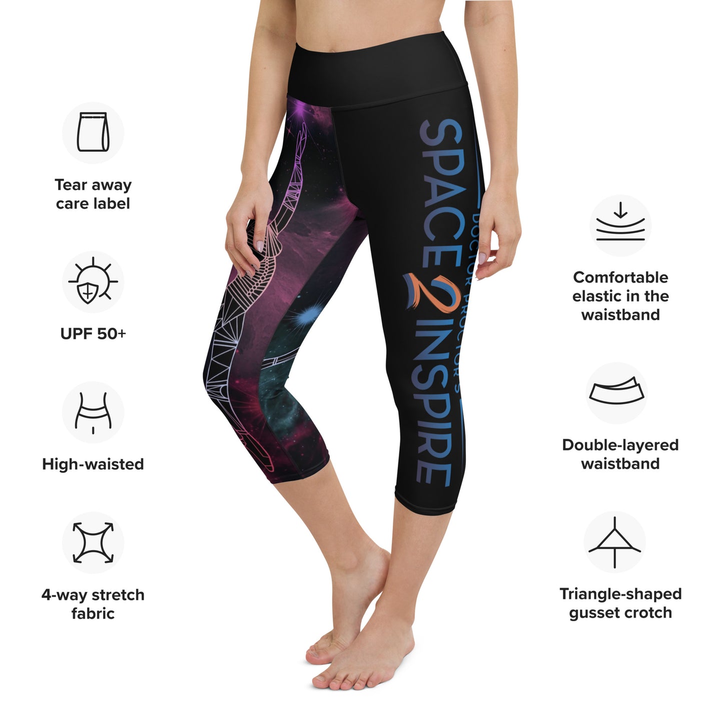 Afrobotica Pointe Nebula Yoga Capri Leggings