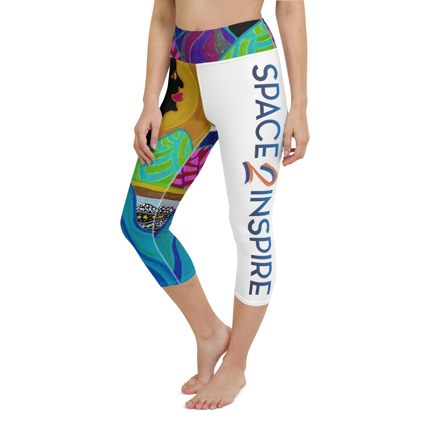 AfroGaia Night Light Yoga Capri Leggings