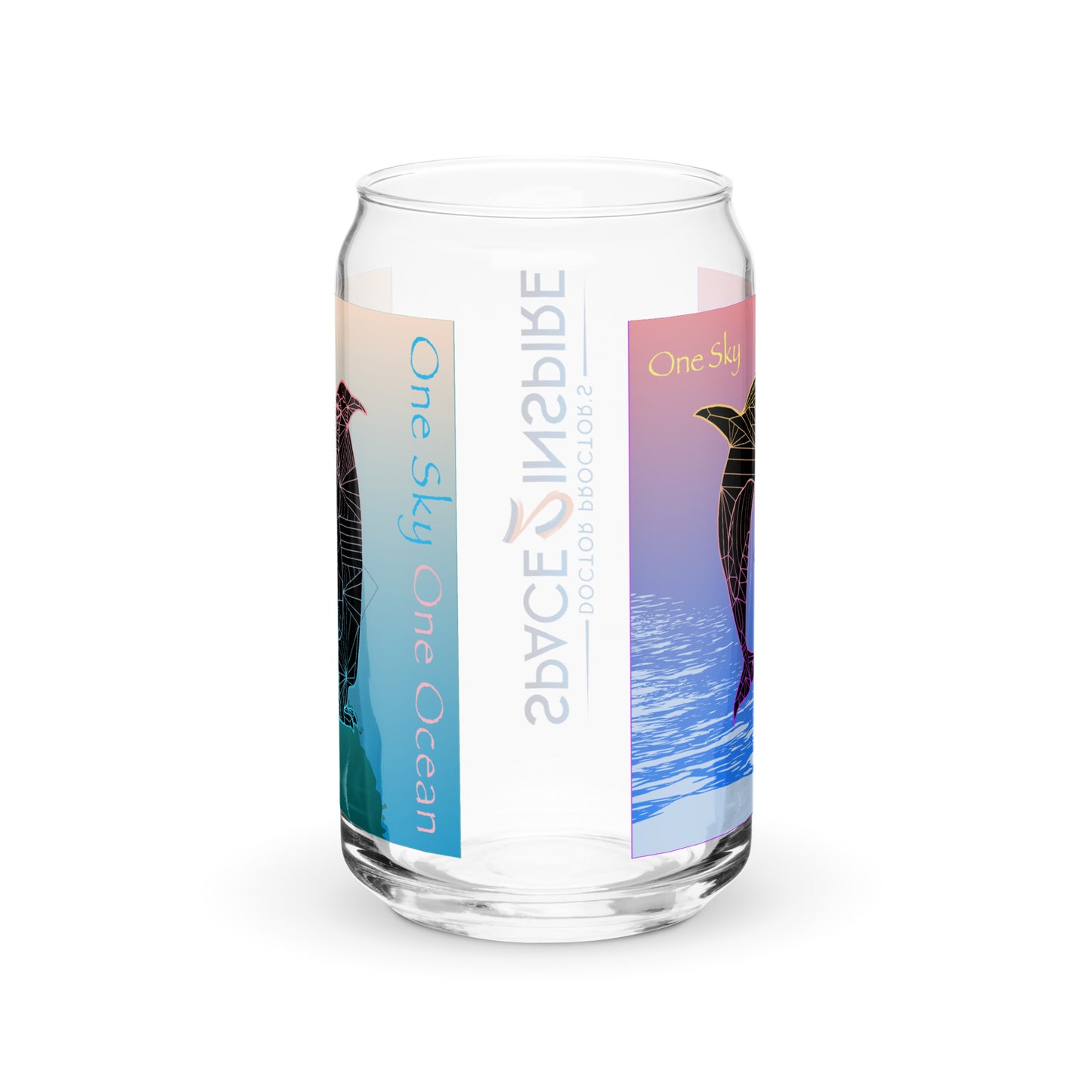 One Sky One Ocean Can-shaped glass
