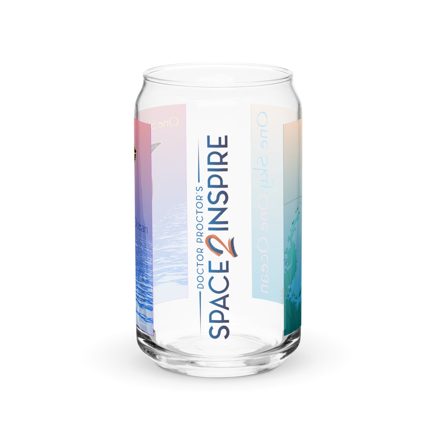 One Sky One Ocean Can-shaped glass