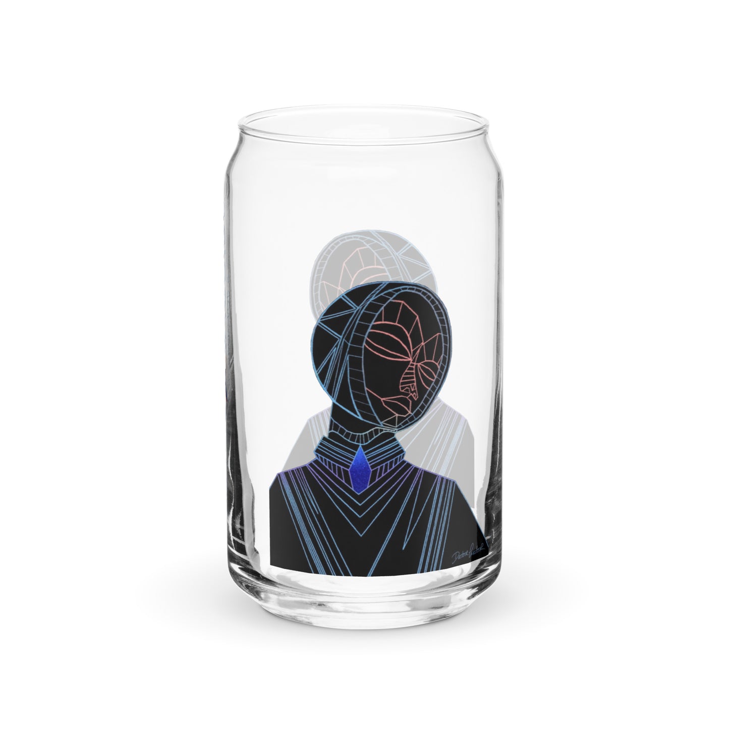 Afrobotica Melancholy Blue Can-shaped glass