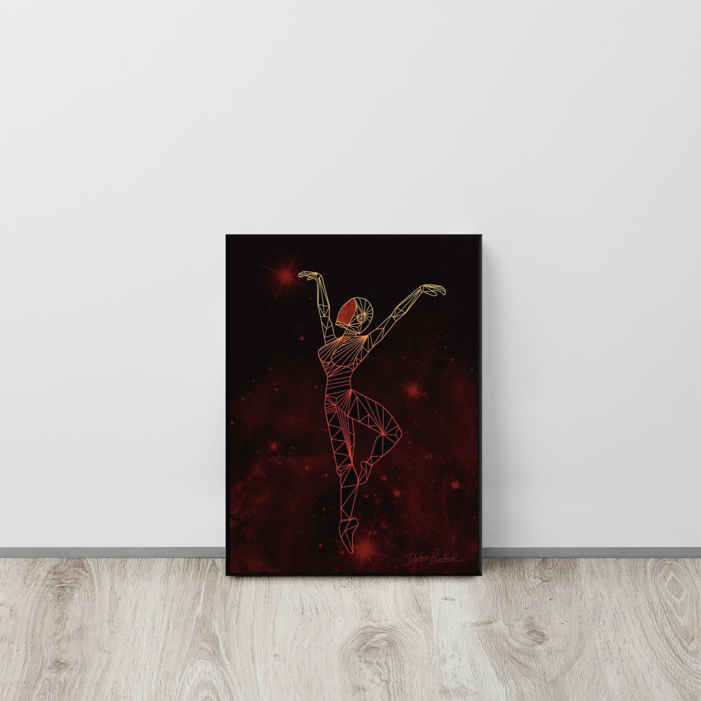 Afrobotica Releve Red Canvas (12 x 16)