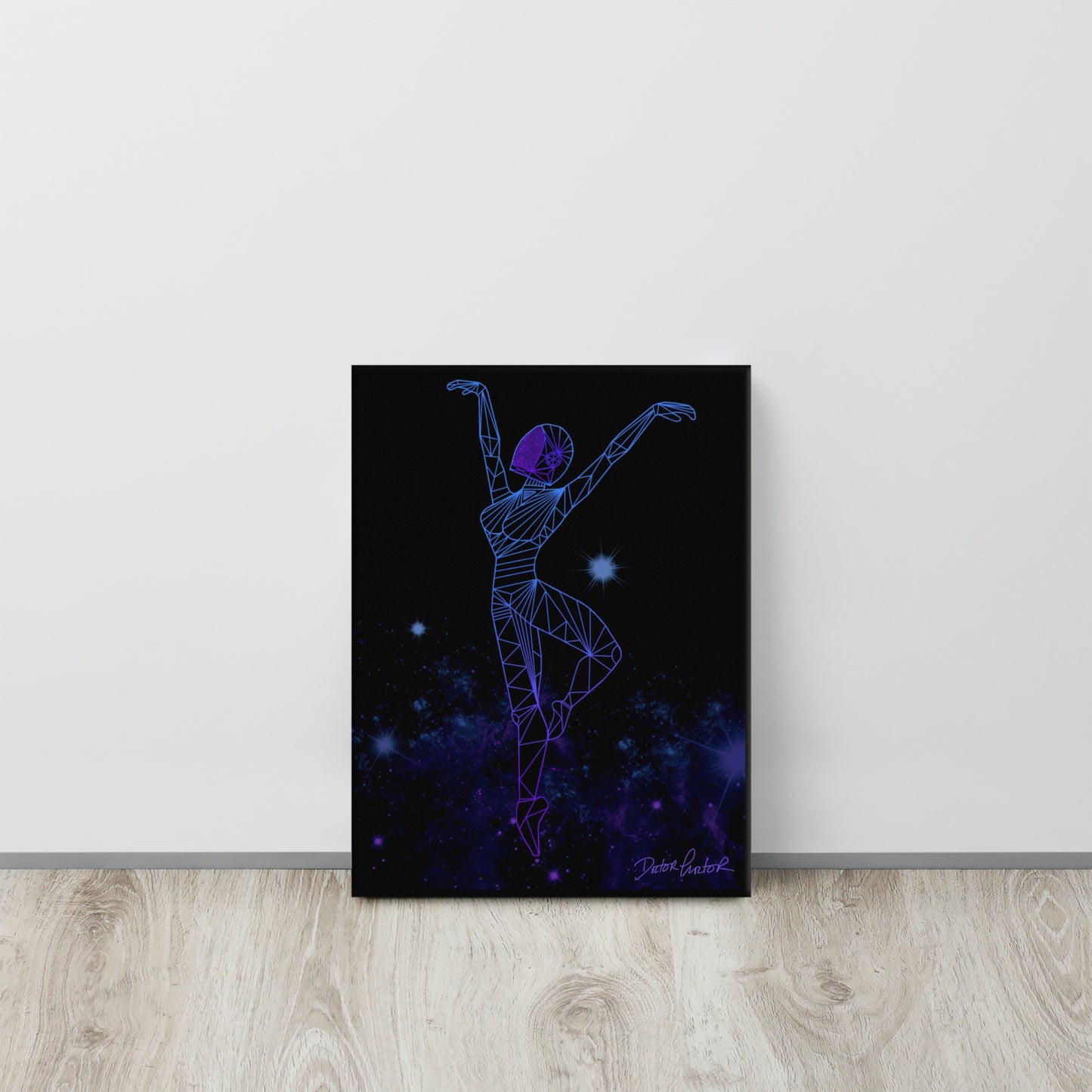 Afrobotica Releve Blue Canvas (12 x 16)