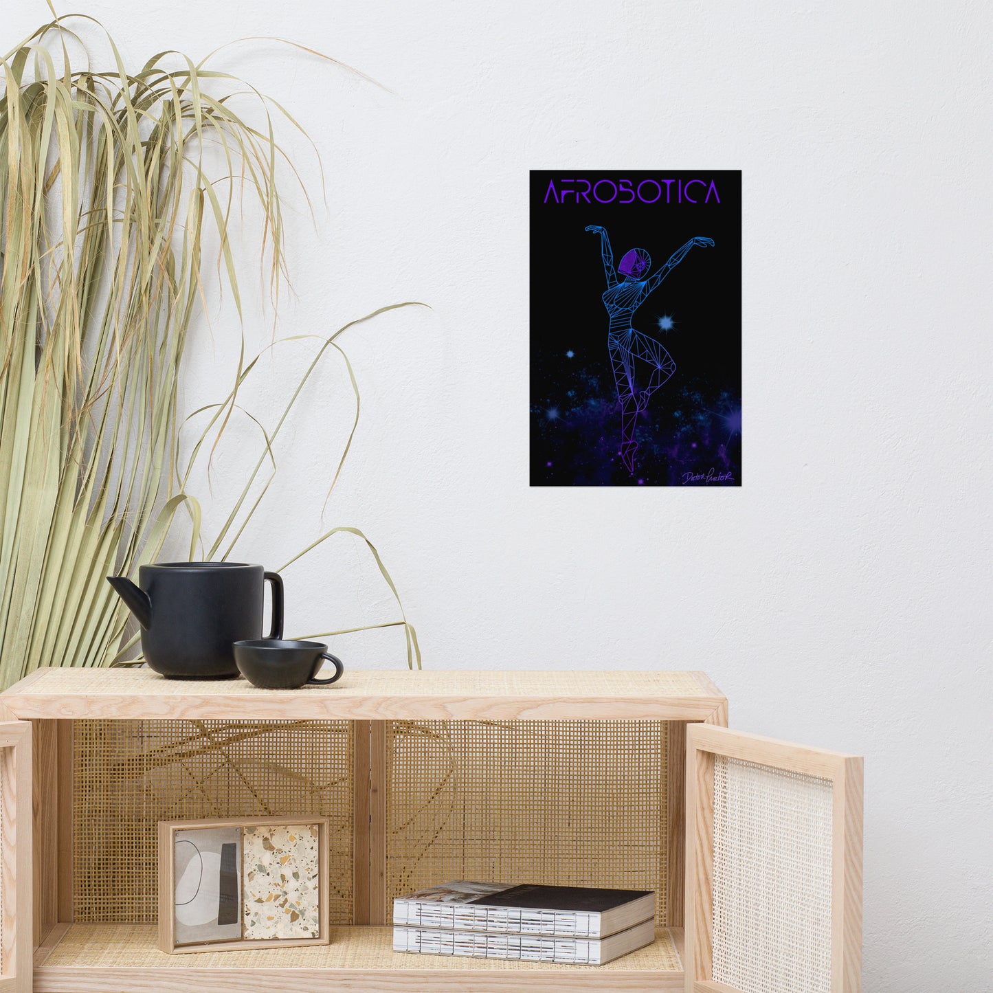 Afrobotica Releve Blue Poster (12 x 18)