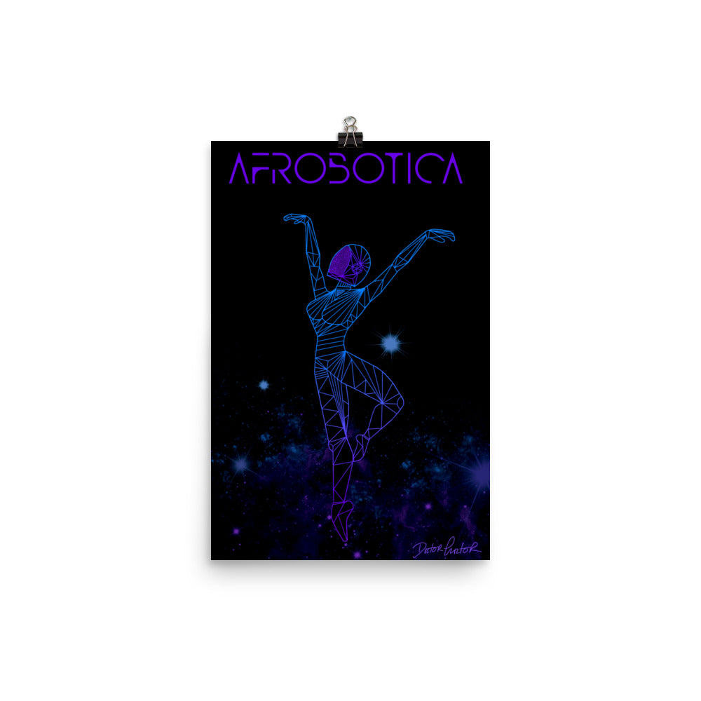 Afrobotica Releve Blue Poster (12 x 18)