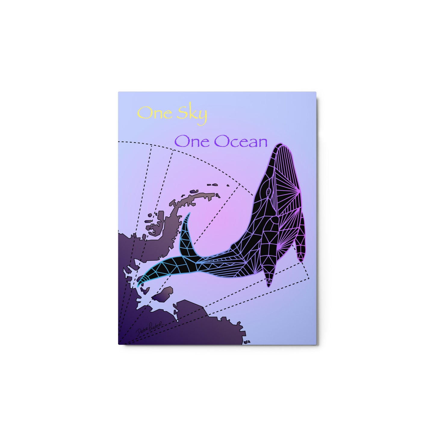 AstroCetacean Metal Print 11x14