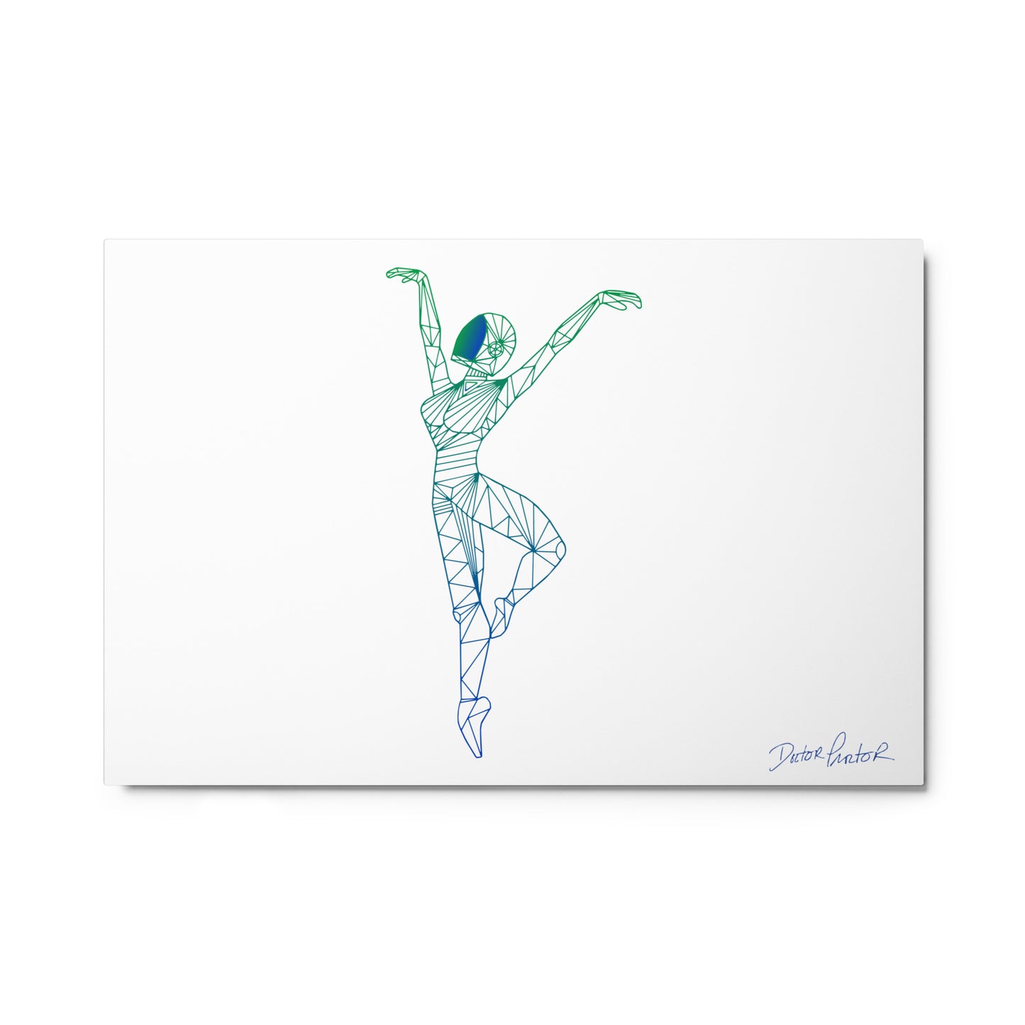 Afrobotica Releve Blue Metal print (24 x 36)