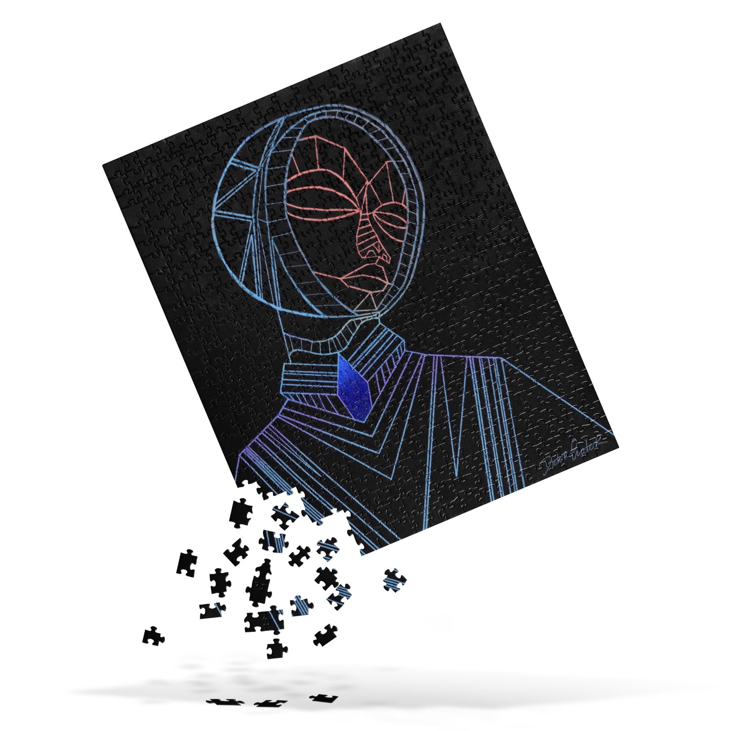 Afrobotica Melancholy Blue Jigsaw puzzle