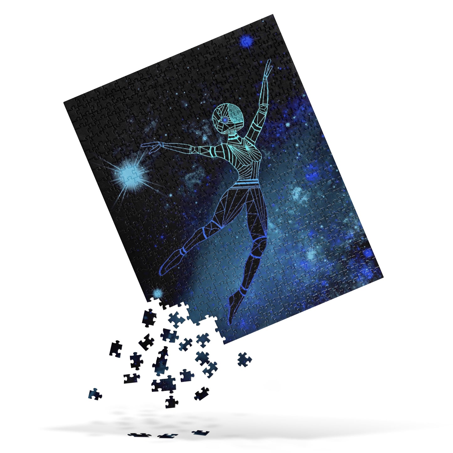 Afrobotica Leap Blue Jigsaw puzzle