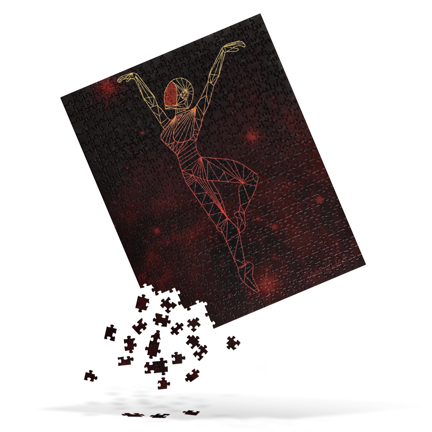 Afrobotica Releve Red Jigsaw puzzle