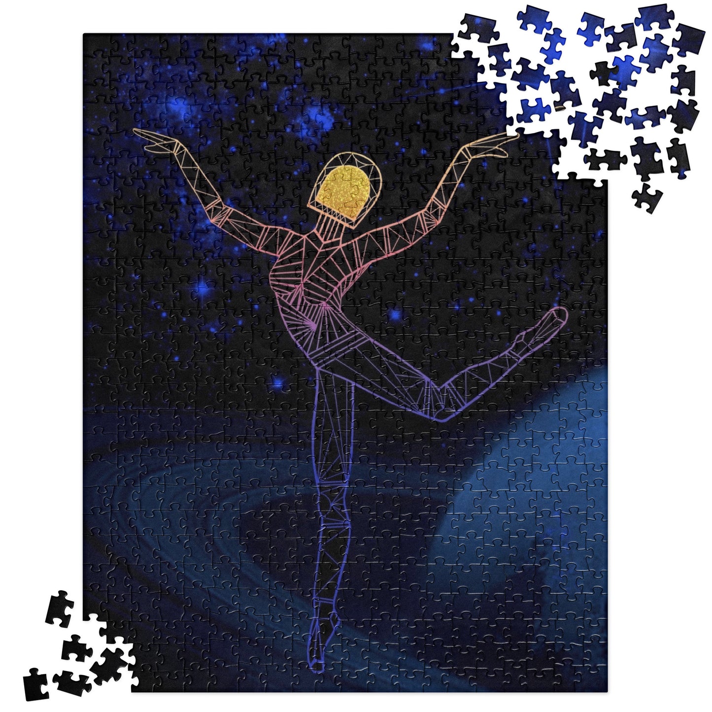Afrobotica Rings Blue Jigsaw puzzle