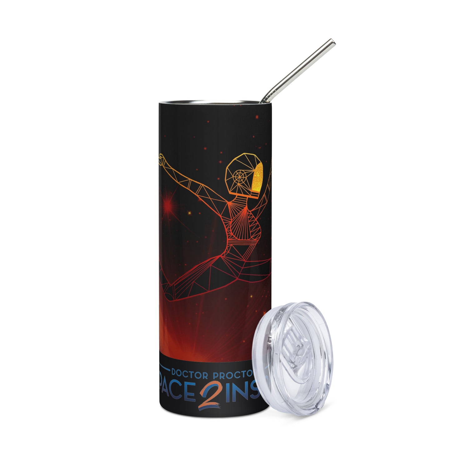 Afrobotica Ciseaux Red Stainless steel tumbler