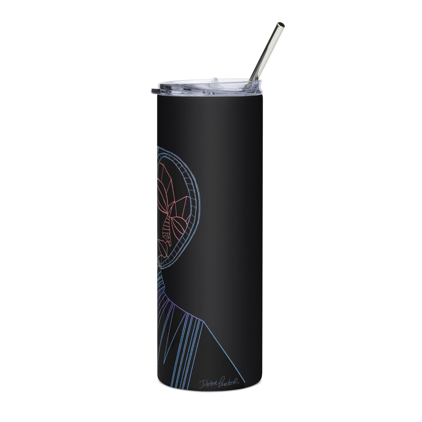 Afrobotica Melancholy Blue Stainless steel tumbler