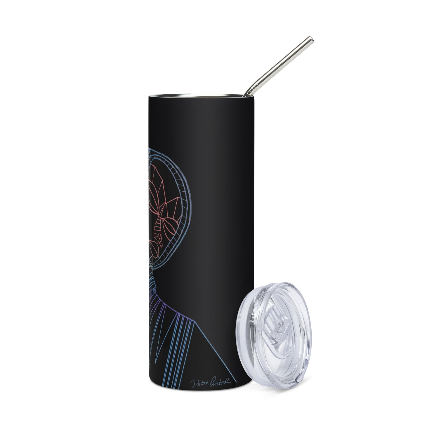 Afrobotica Melancholy Blue Stainless steel tumbler