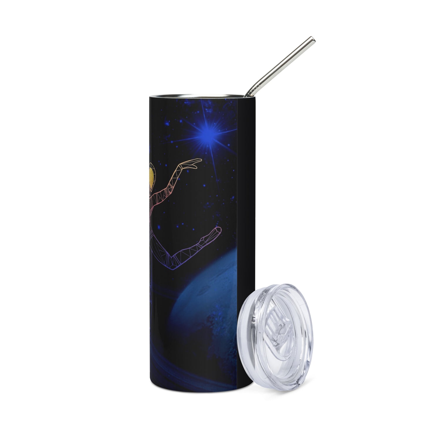 Afrobotica Rings Blue Stainless steel tumbler