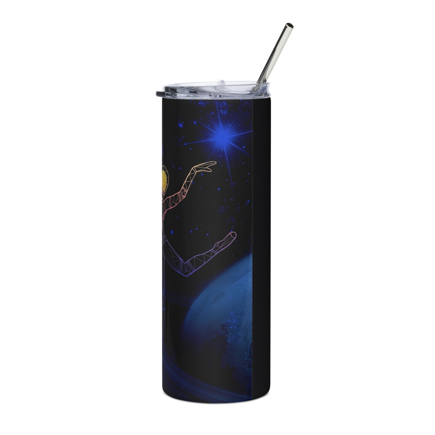 Afrobotica Rings Blue Stainless steel tumbler