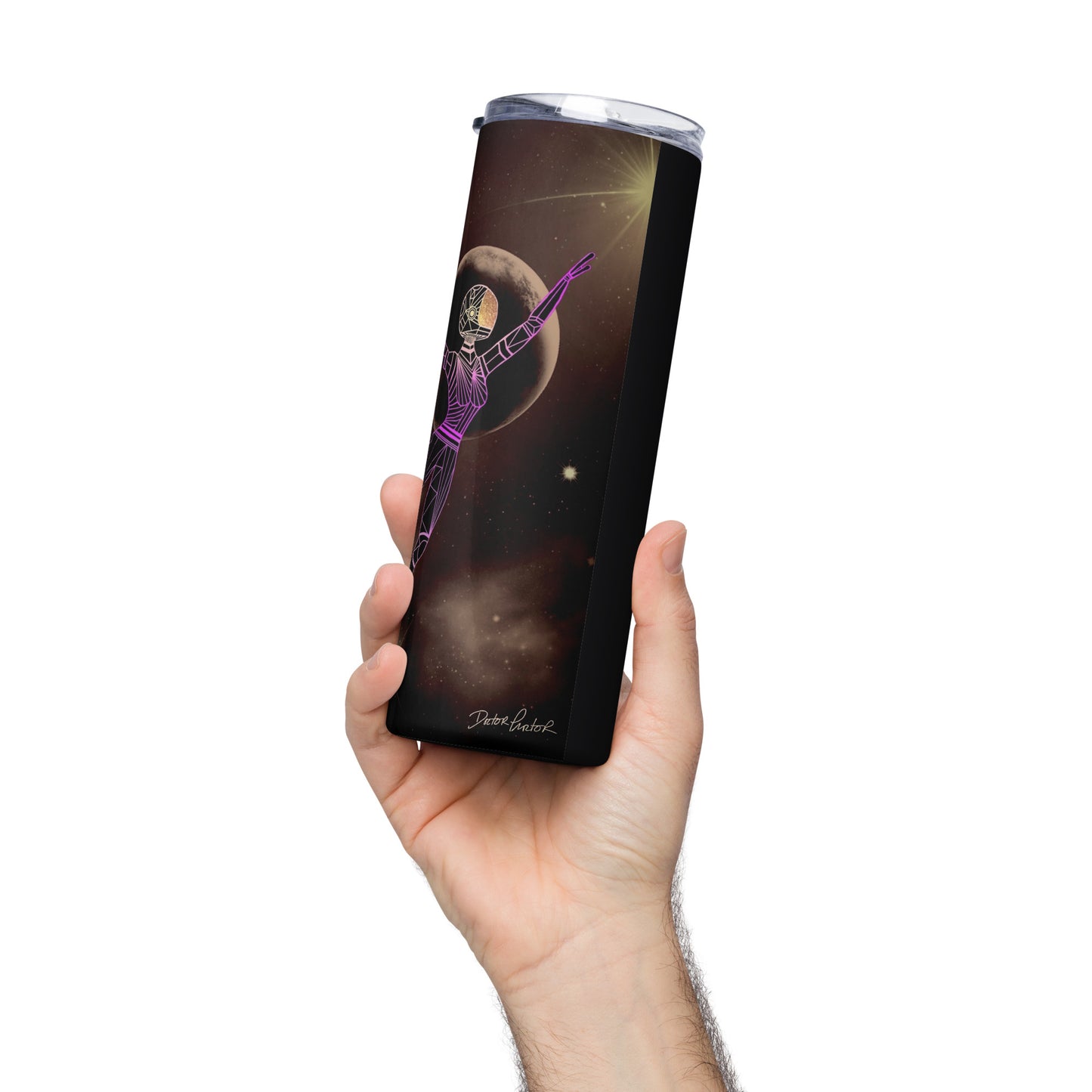 Afrobotica Leap into the Moon Stainless steel tumbler