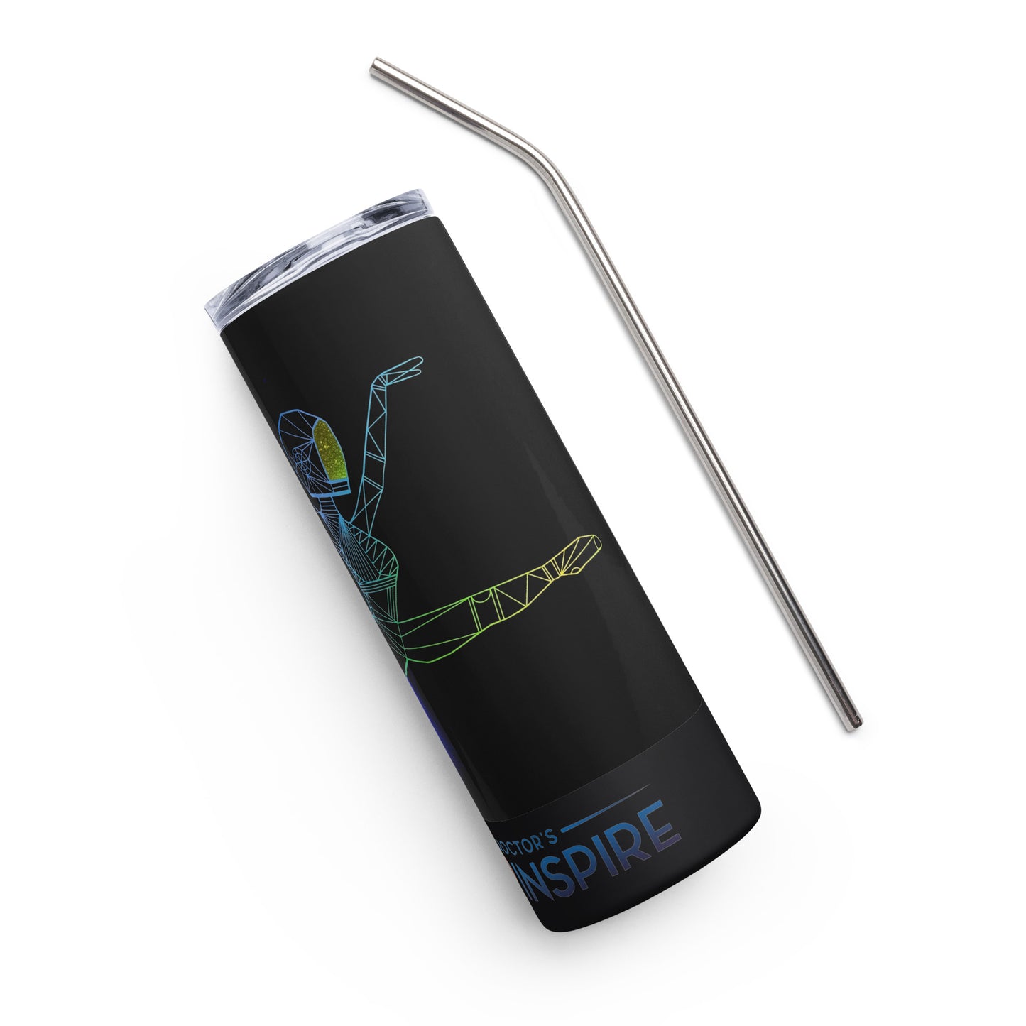 Afrobotica Ciseaux Blue Stainless steel tumbler