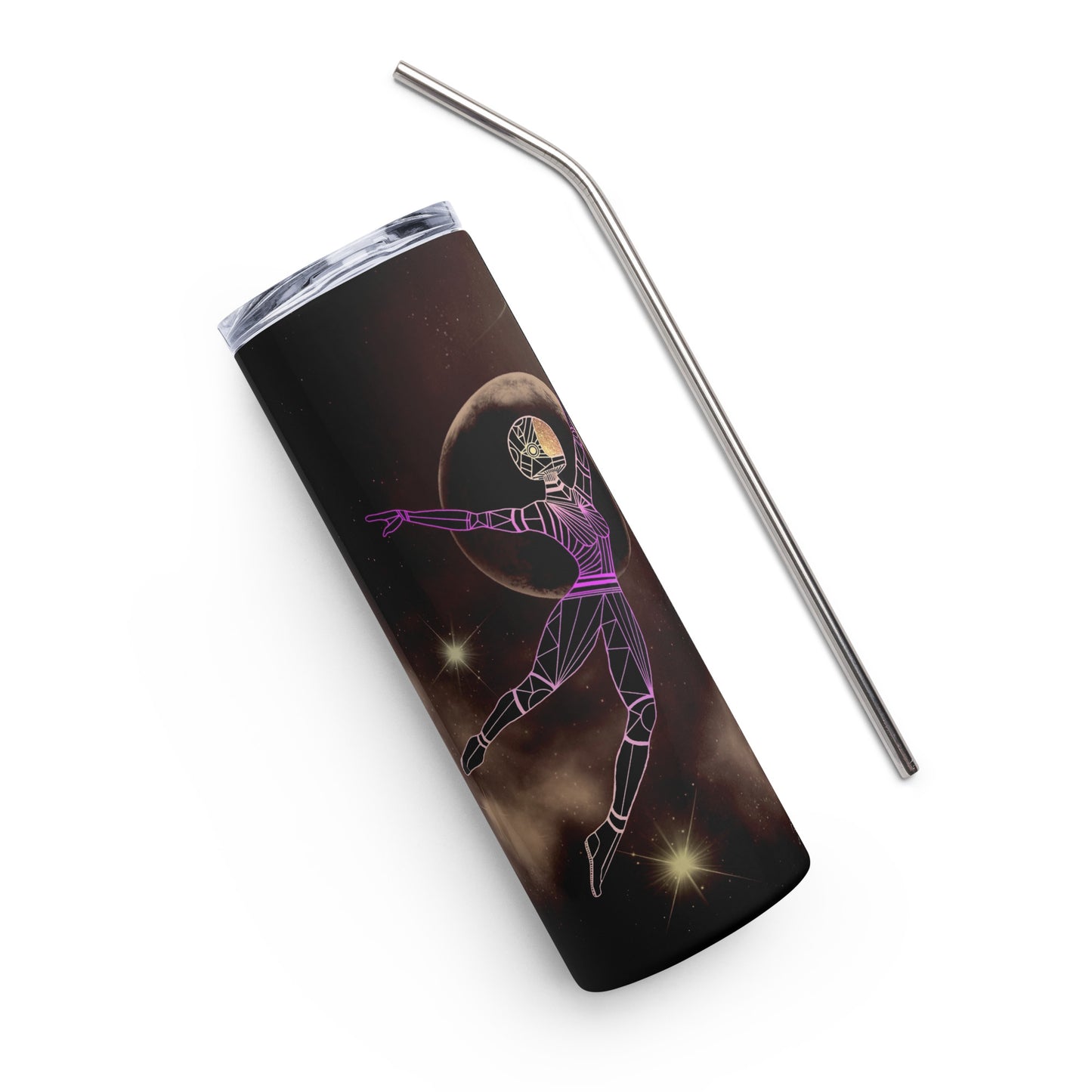 Afrobotica Leap into the Moon Stainless steel tumbler