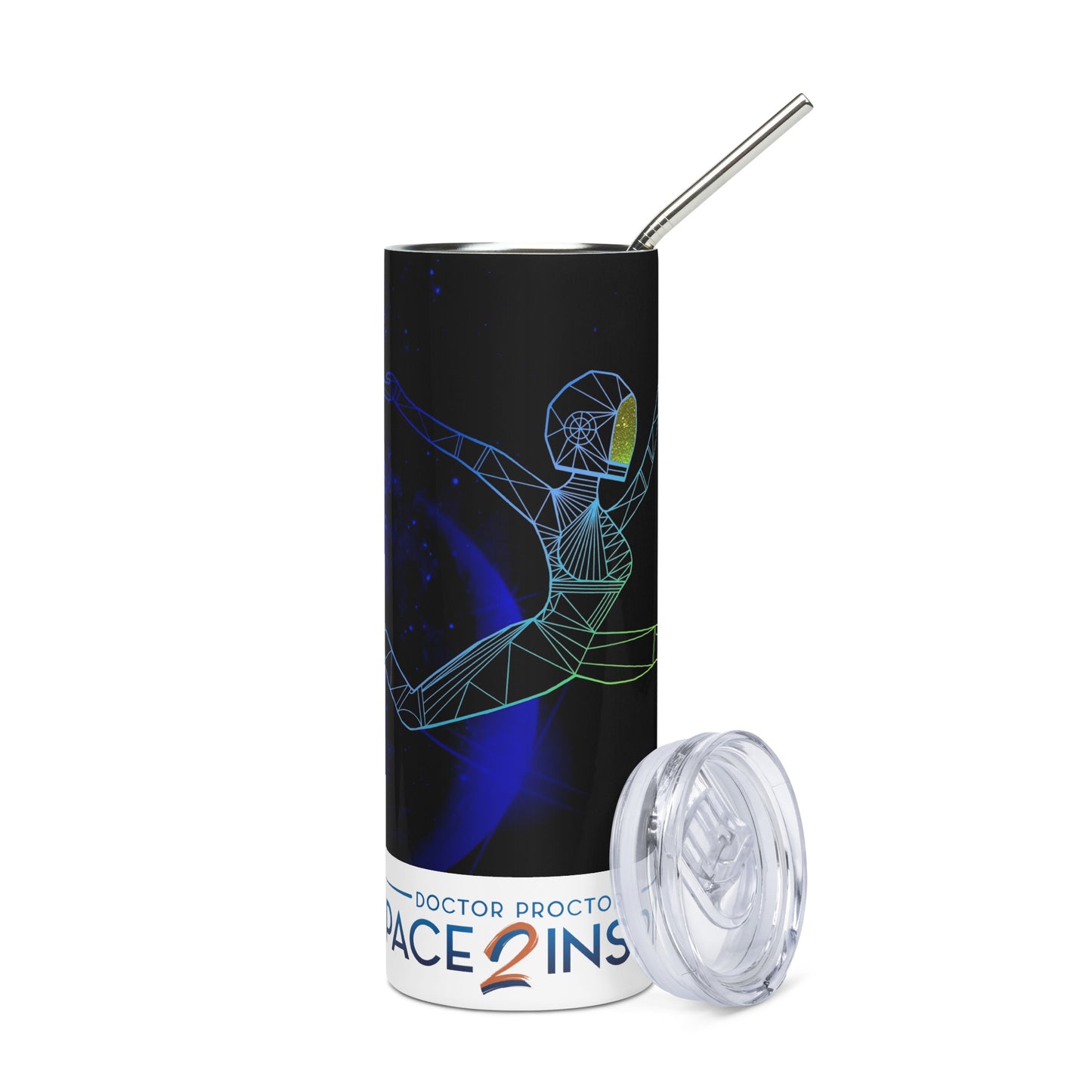 Afrobotica Ciseaux Blue Stainless steel tumbler