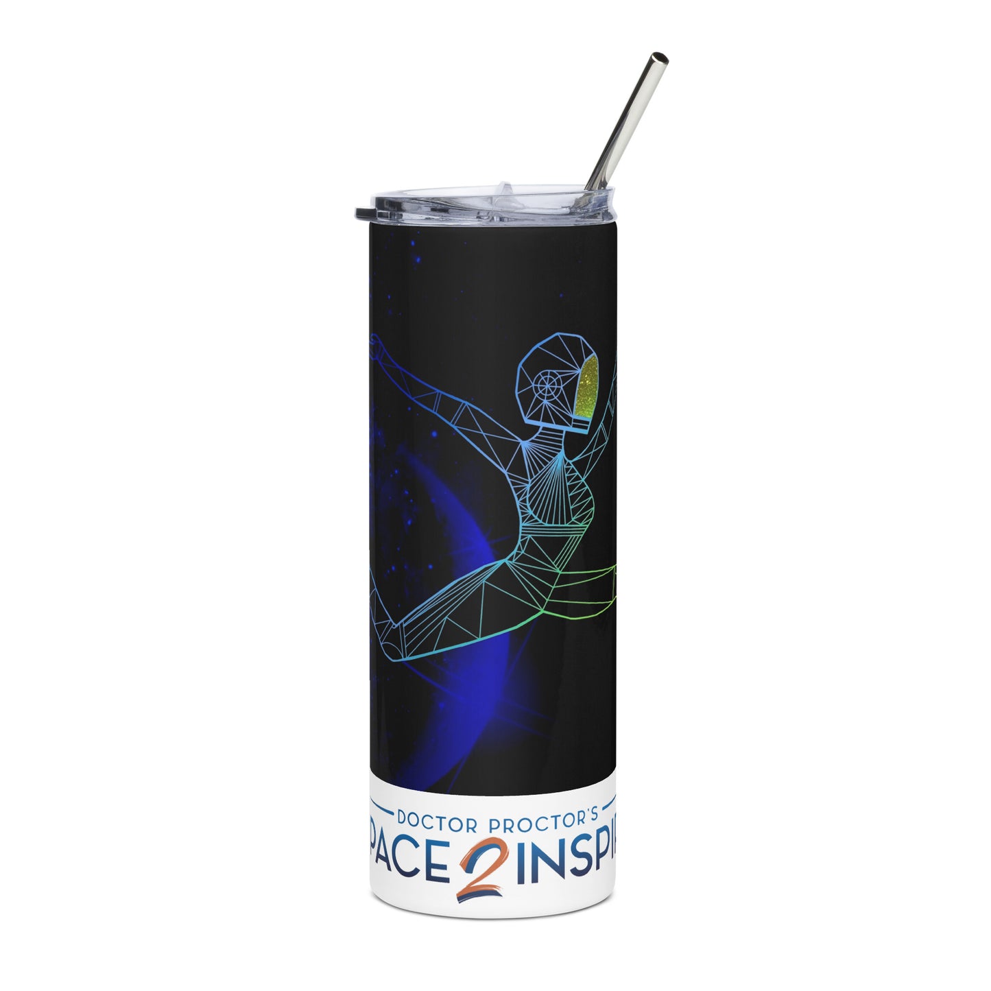 Afrobotica Ciseaux Blue Stainless steel tumbler