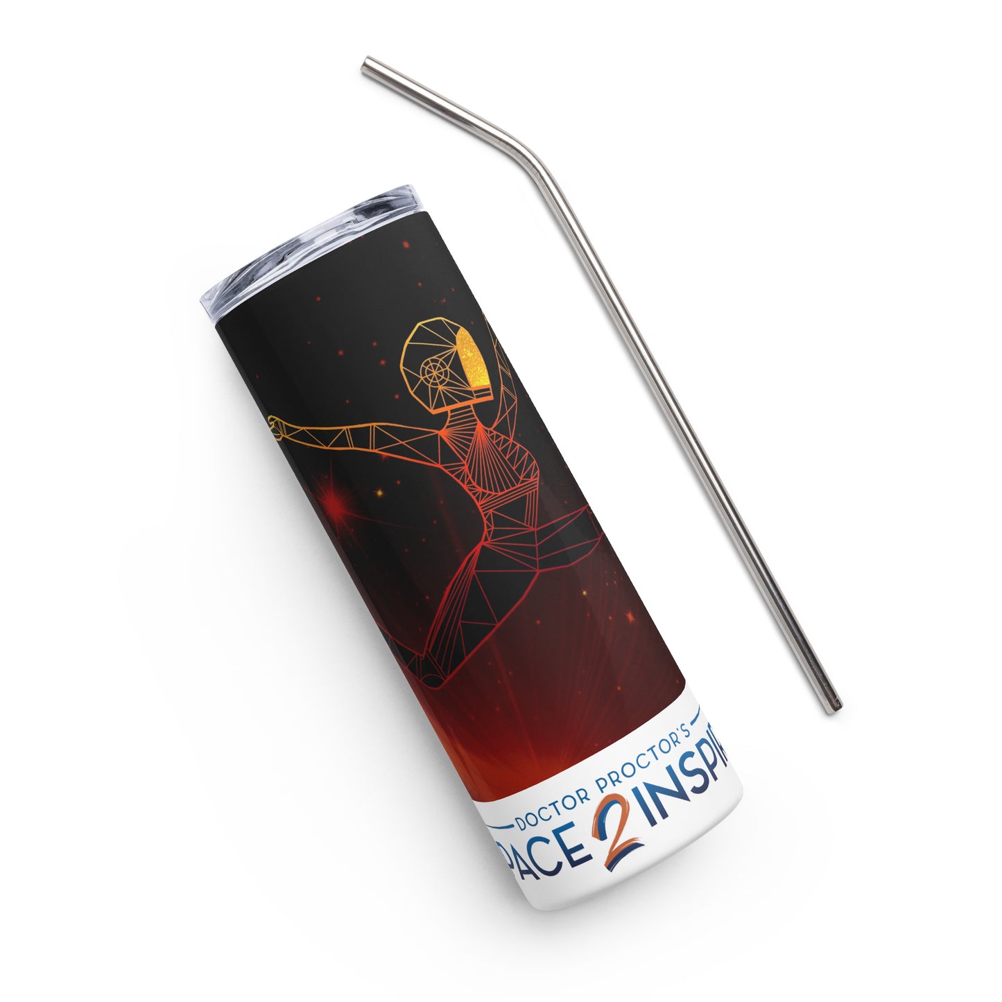 Afrobotica Ciseaux Red Stainless steel tumbler