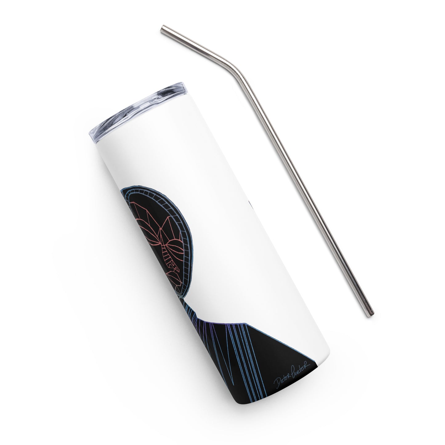 Afrobotica Melancholy Blue Stainless steel tumbler