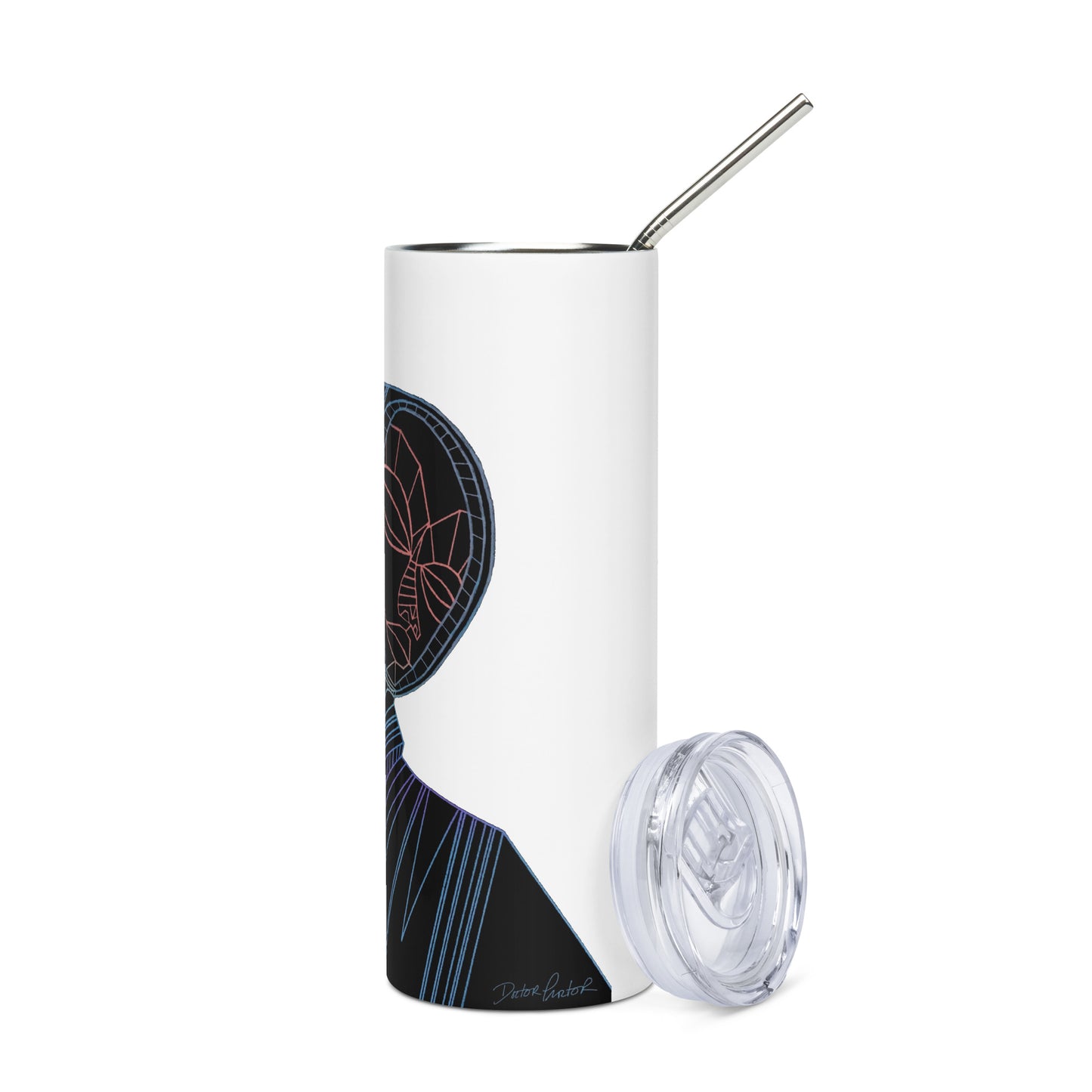 Afrobotica Melancholy Blue Stainless steel tumbler