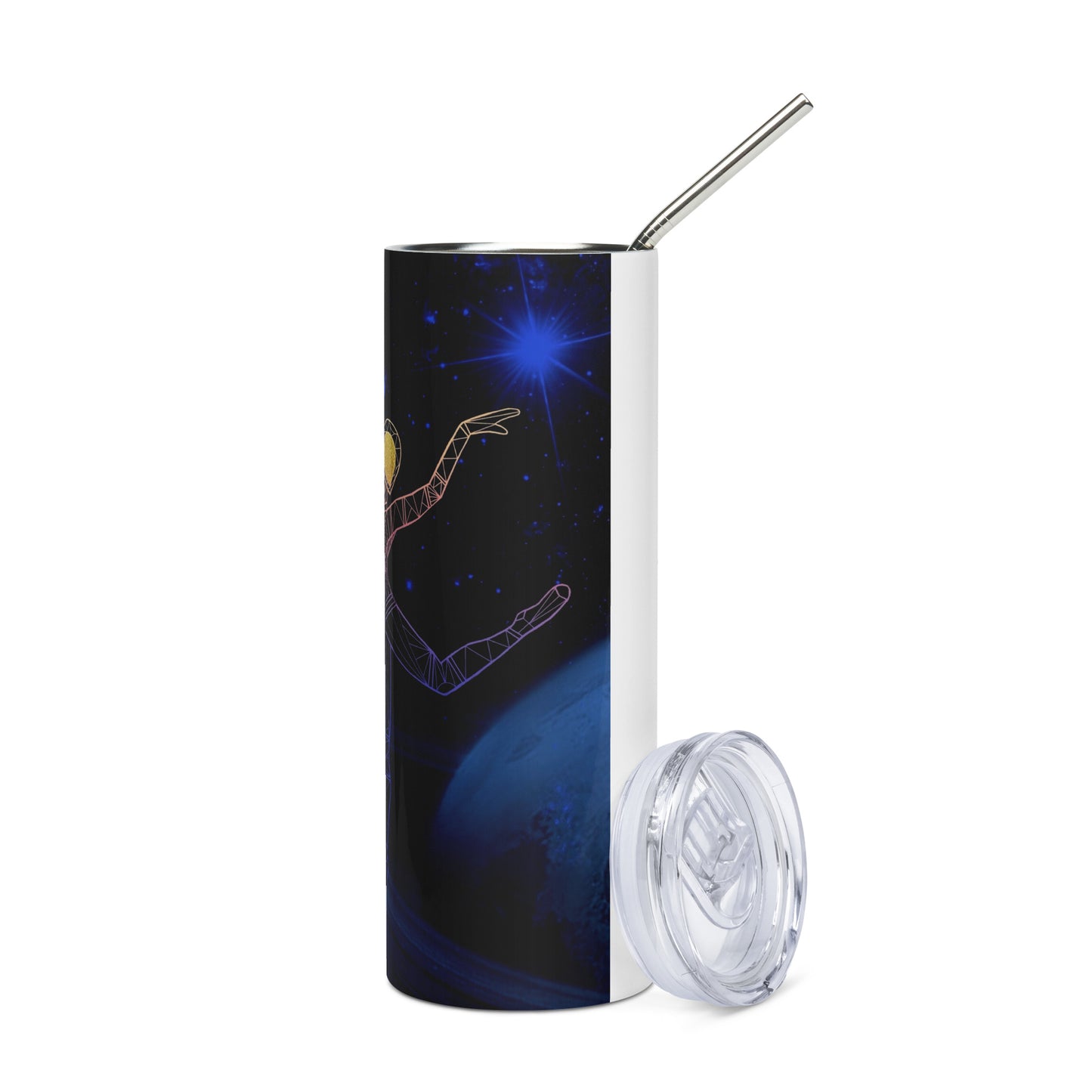 Afrobotica Rings Blue Stainless steel tumbler