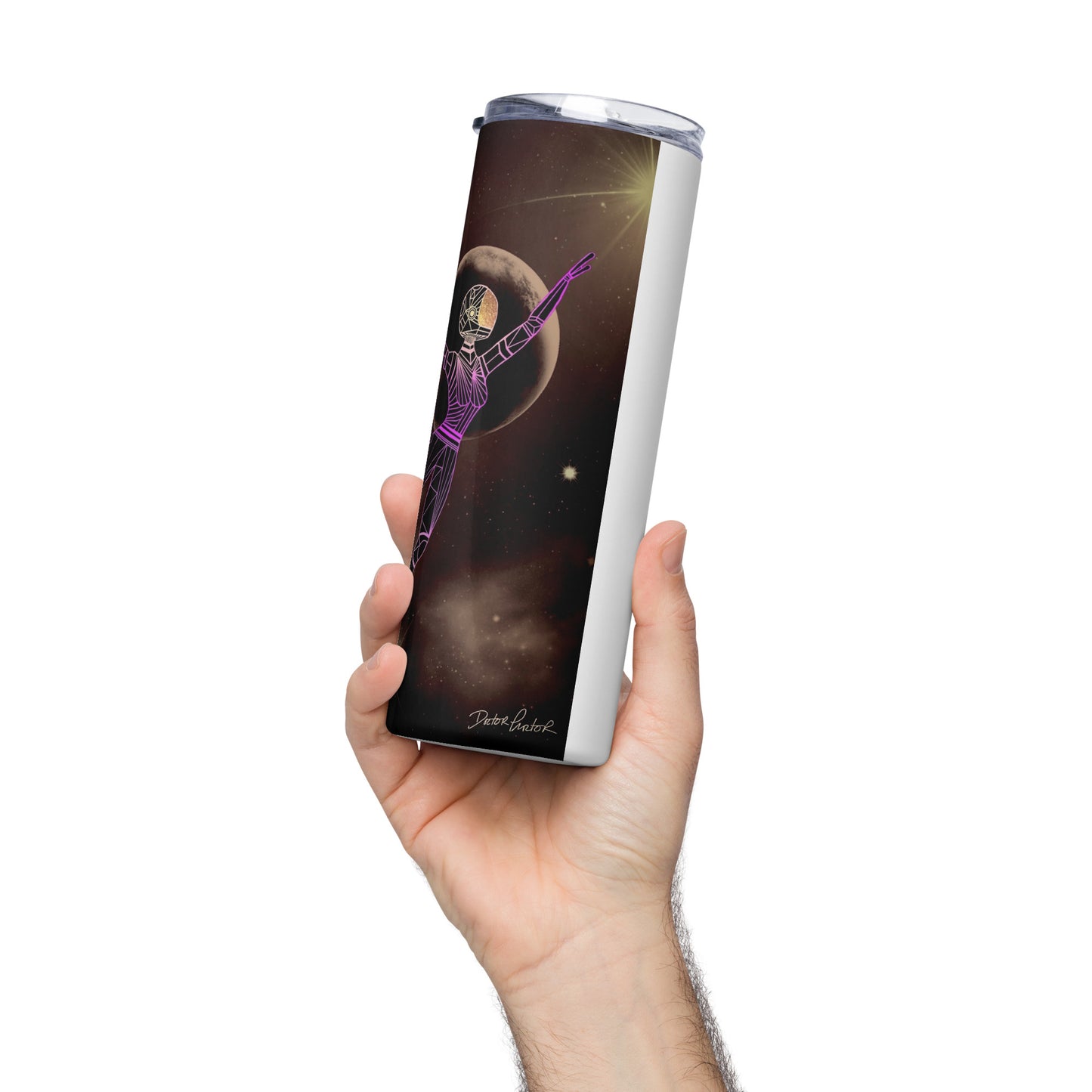 Afrobotica Leap into the Moon Stainless steel tumbler