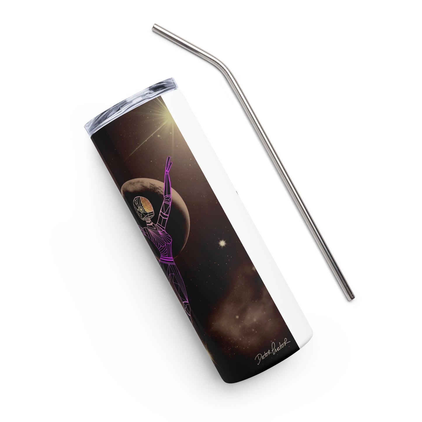 Afrobotica Leap into the Moon Stainless steel tumbler