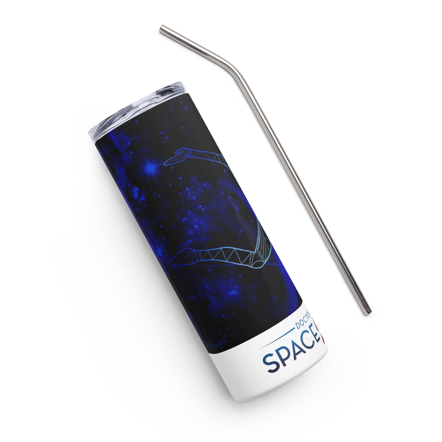 Afrobotica Ciseaux Blue Stainless steel tumbler