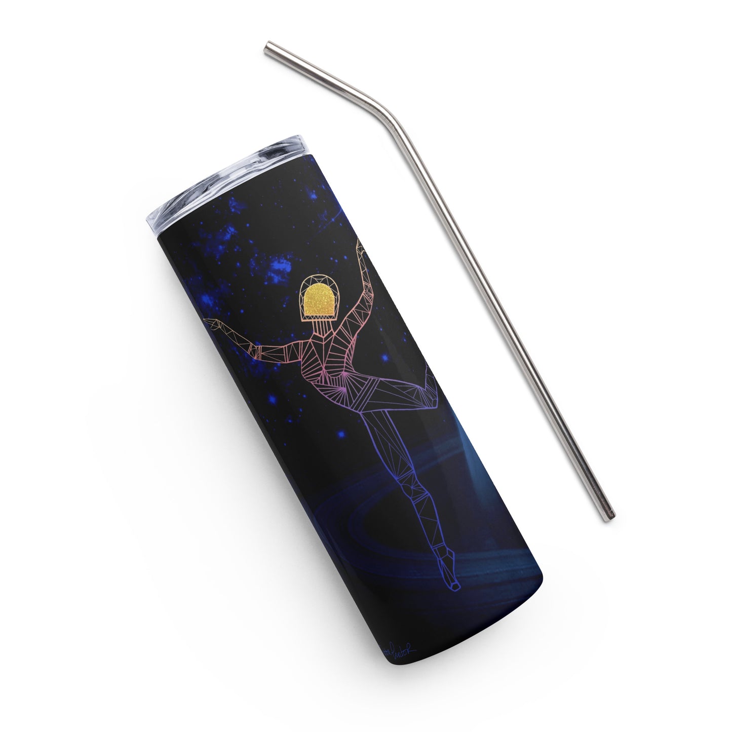 Afrobotica Rings Blue Stainless steel tumbler