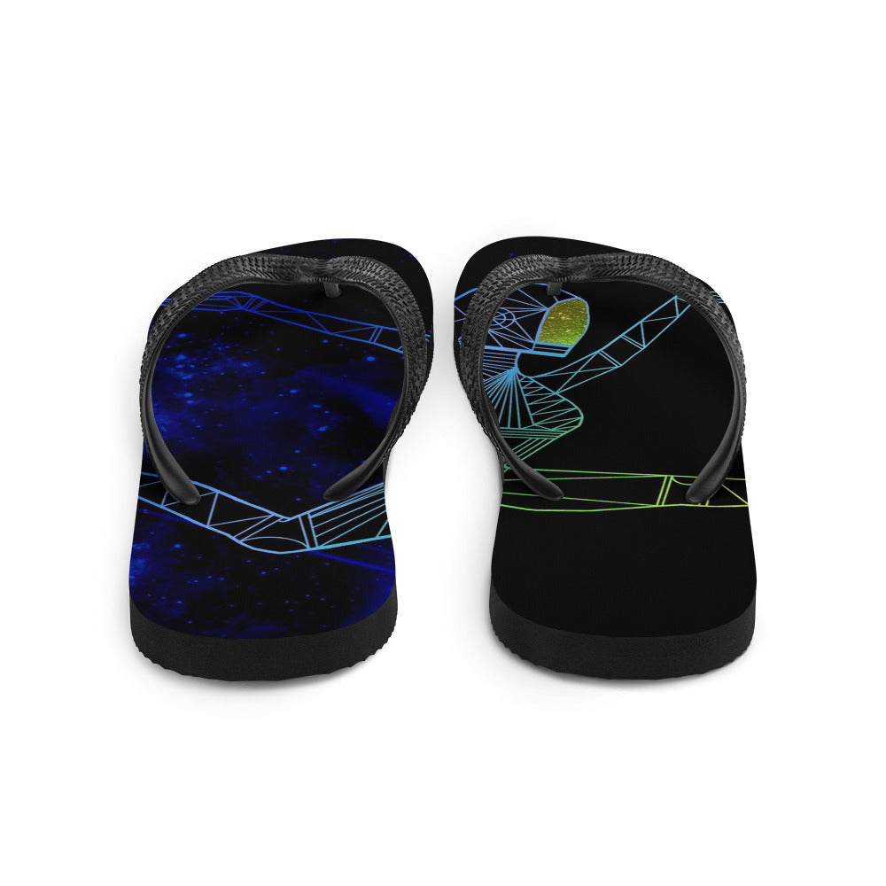 Afrobotica Ciseaux Blue Flip-Flops