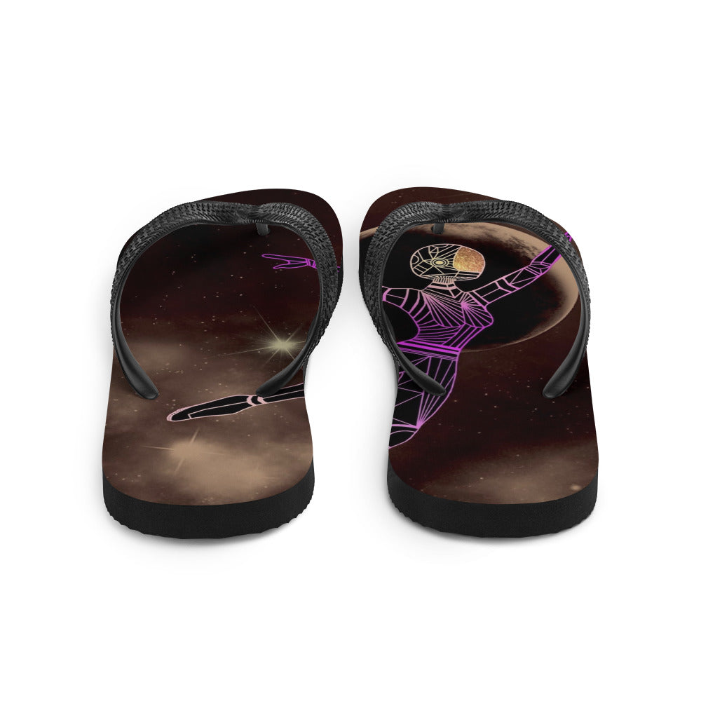 Afrobotica Leap into the Moon Flip-Flops