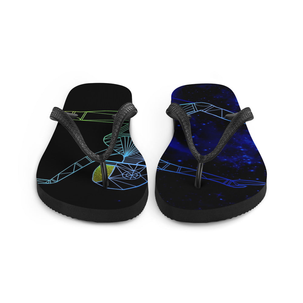 Afrobotica Ciseaux Blue Flip-Flops