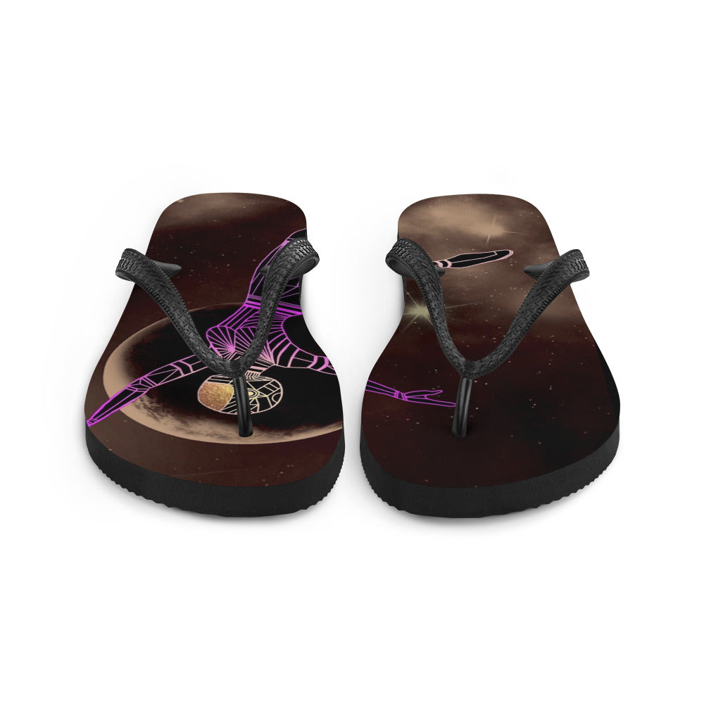 Afrobotica Leap into the Moon Flip-Flops